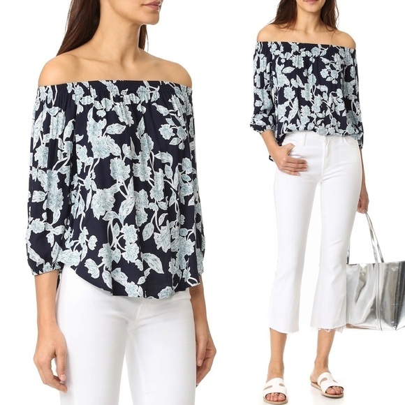 Splendid Etched Floral Off The Shoulder Top - Picture 2 of 11